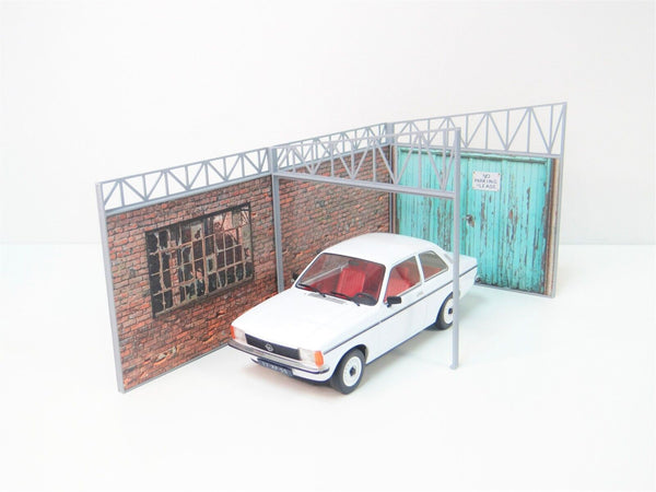 Scale 1:18 Diorama open garage shelter Car model display Diorama model kit