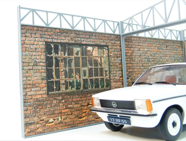Scale 1:18 Diorama open garage shelter Car model display Diorama model kit