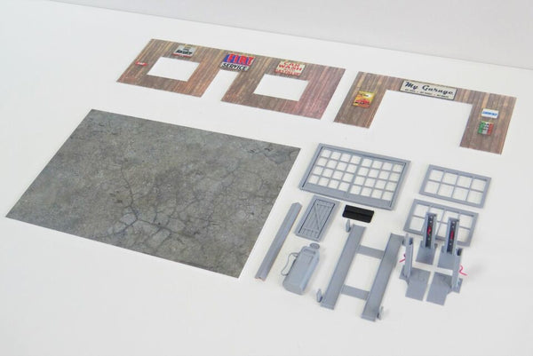 Scale 1:43 Diorama wooden service garage Model car display Diorama model kit