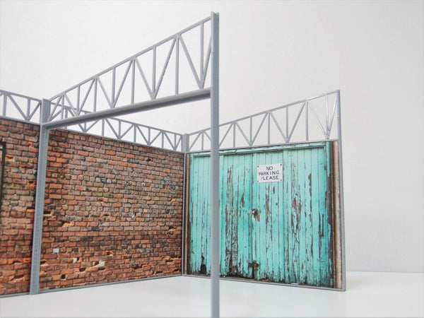 Scale 1:18 Diorama open garage shelter Car model display Diorama model kit