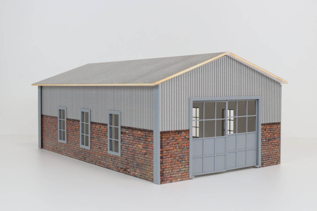 Hangar-Barn Garage Diorama Kit - Model Car Display Building 1:24 1