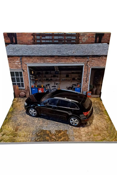 1:24 Scale Diorama Model Kit – Miniature Car Display 1/24 Auto Garage Scene