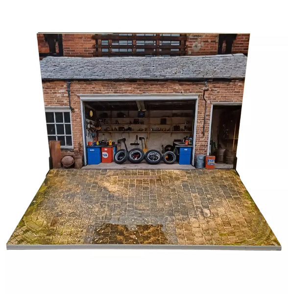 1:24 Scale Diorama Model Kit – Miniature Car Display 1/24 Auto Garage Scene