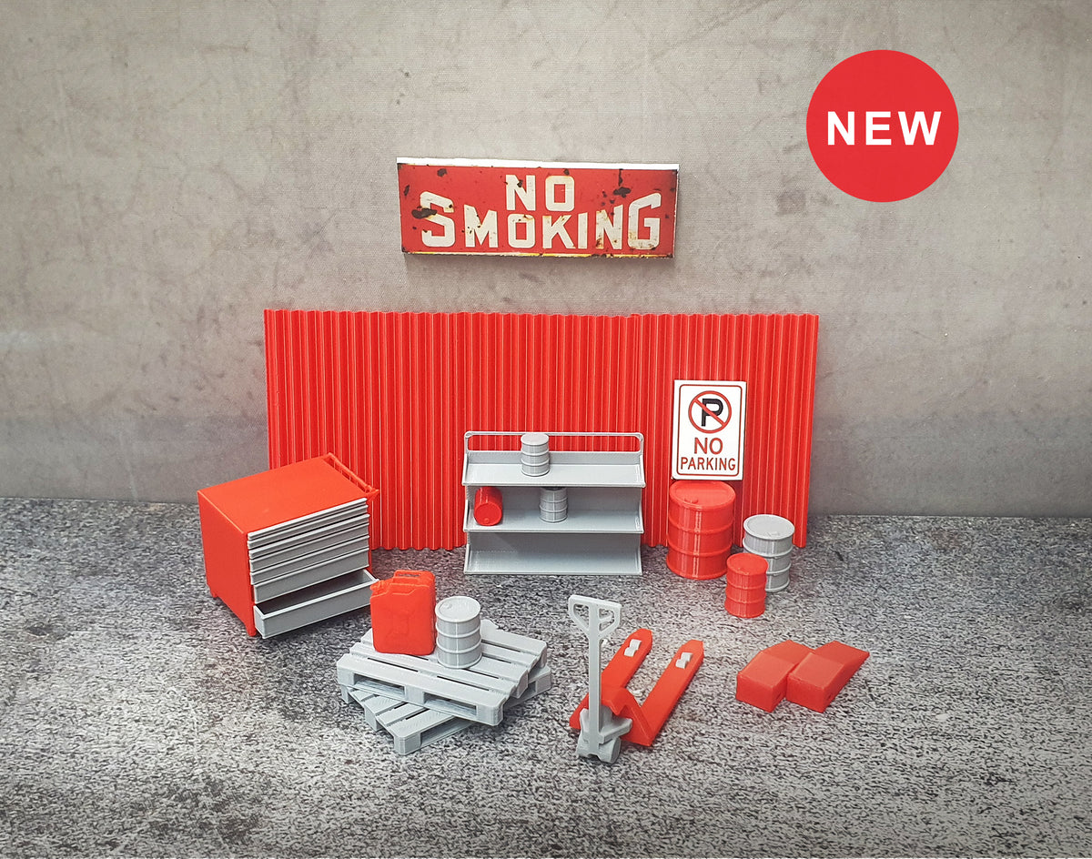 Lockershelf Diorama Parts 1:24 Garage Furniture Brand New Open