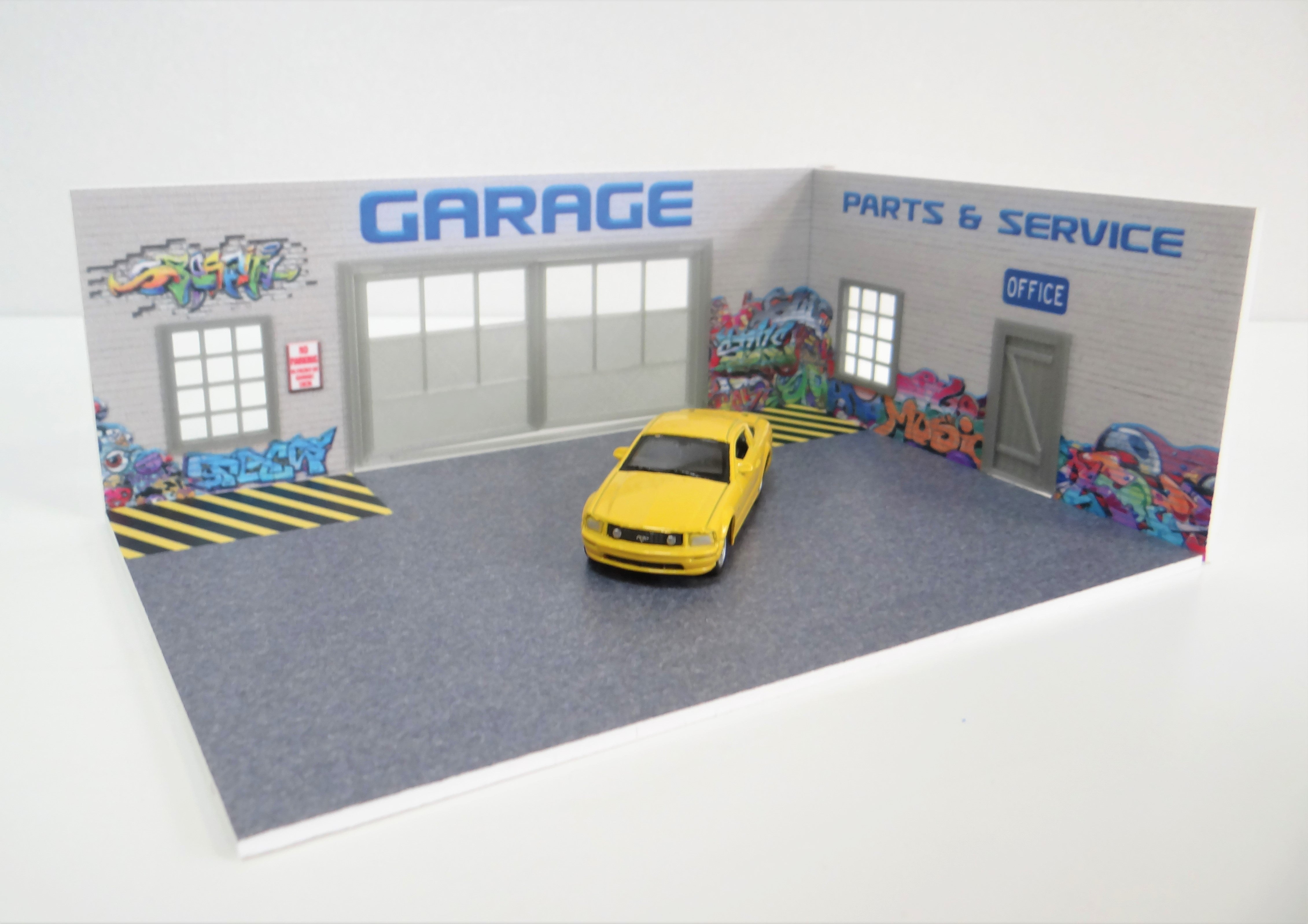 Scale 1:60 - 1:64 Graffiti auto garage Diorama Street art Car