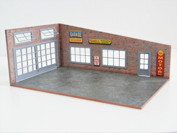 diorama auto garage miniature scale 1:43