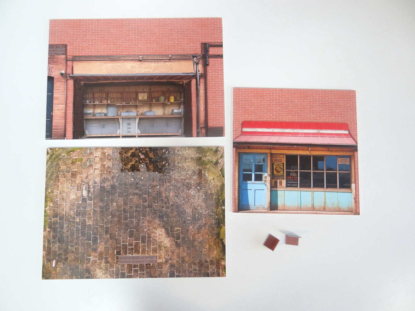 Store and garage scene Scale 1:24 Diorama model kit Miniature car models display 1/24