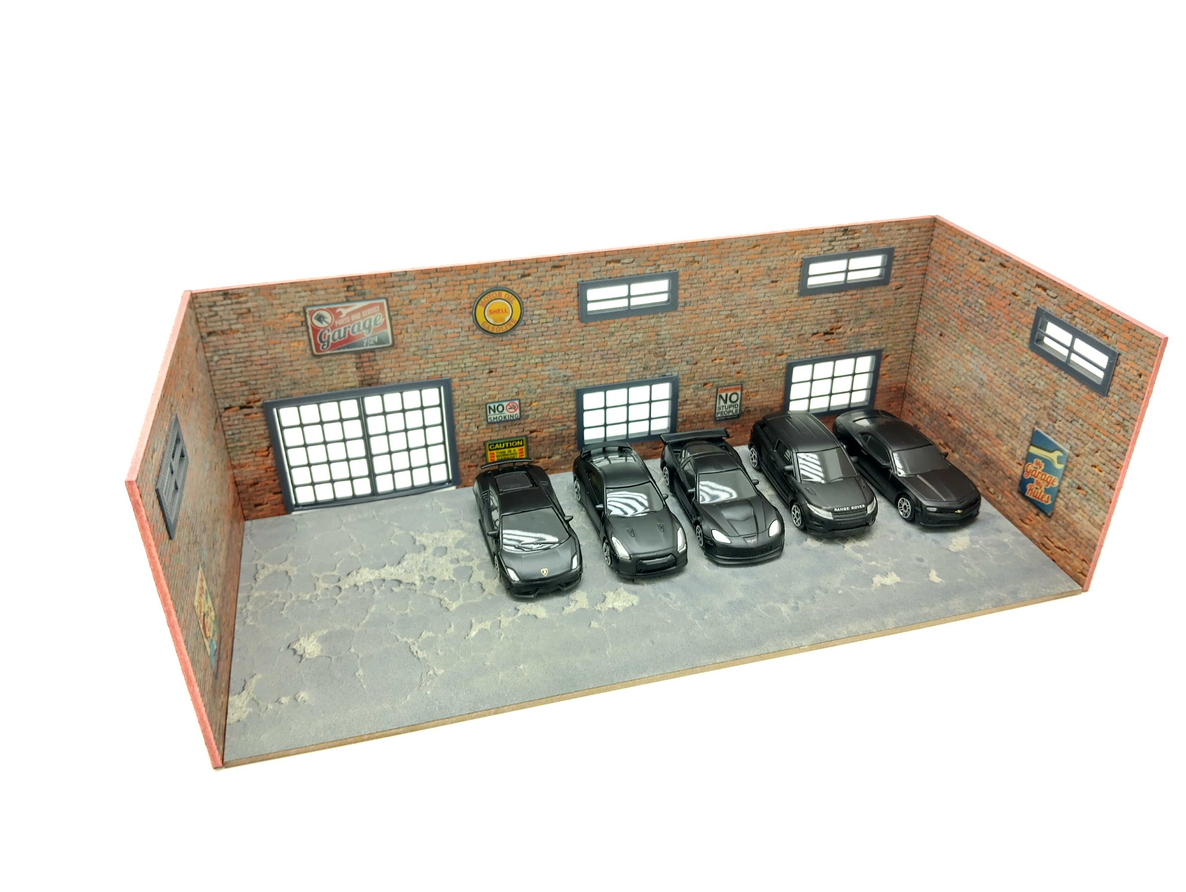Auto parts and service garage Diorama model kit 1:60-64 – dioramatoys