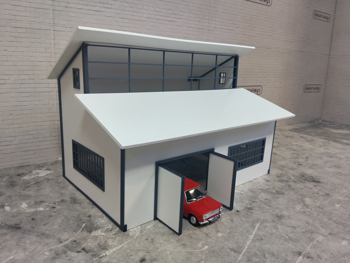 Auto Garage Building 1 43 DIY Diorama Model Kit Model Cars Display Sca 