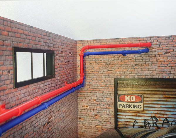 Diorama water pipes 1:18–1:24 scale garage accessories