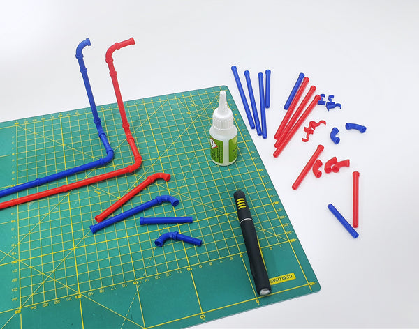 Diorama accessories Garage decoration parts Diorama water pipes Scale 1:18-1:24