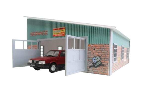 Miniature service garage model