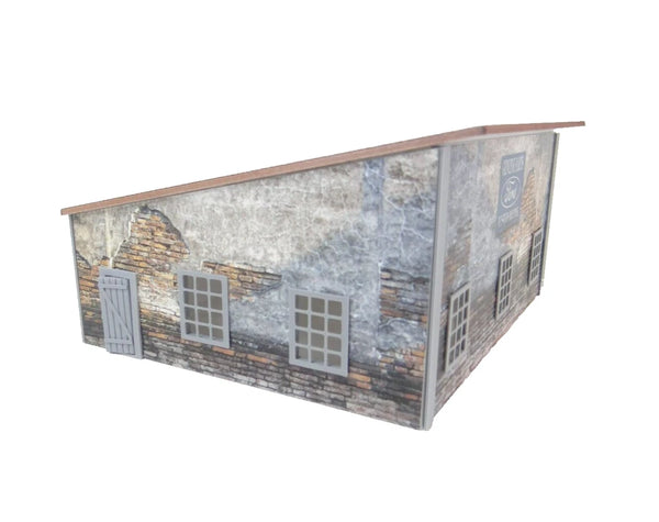 Old Auto Garage Diorama Model Kit – Mini Car Display Decoration 1:43 Scale