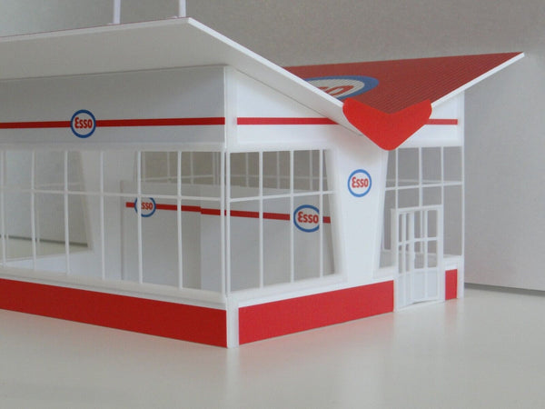 Scale 1:43 Diorama gas/petrol station Diorama model kit Model cars display decoration
