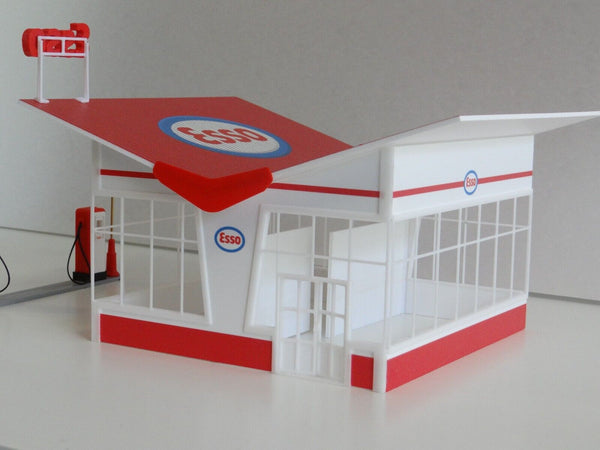 Scale 1:43 Diorama gas/petrol station Diorama model kit Model cars display decoration