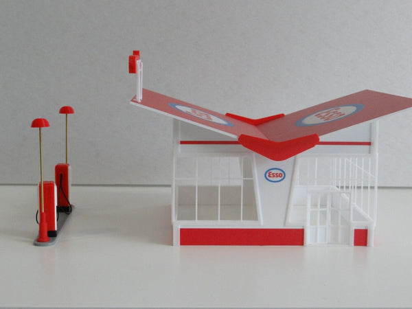 Scale 1:43 Diorama gas/petrol station Diorama model kit Model cars display decoration