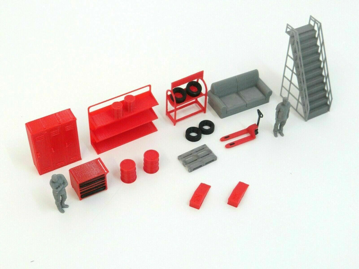 GMP Garage Accessories Kit II Werkstatt Zubehör Diorama 1/43 OVP