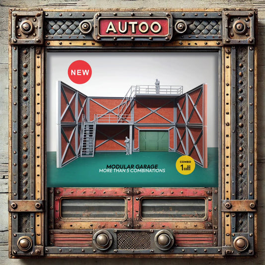 The Perfect Modular Garage Diorama Kit for Die-Cast Enthusiasts 1:43 scale