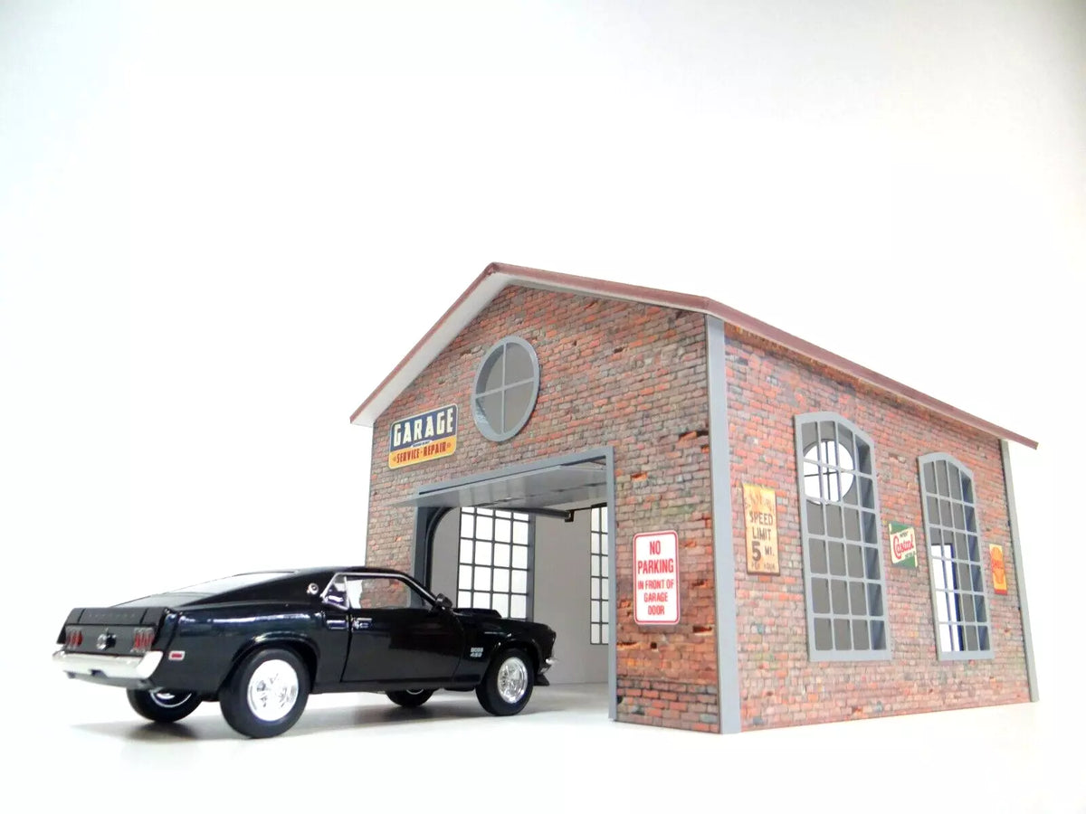 Bring your model cars to life with a 1:24 scale garage – dioramatoys