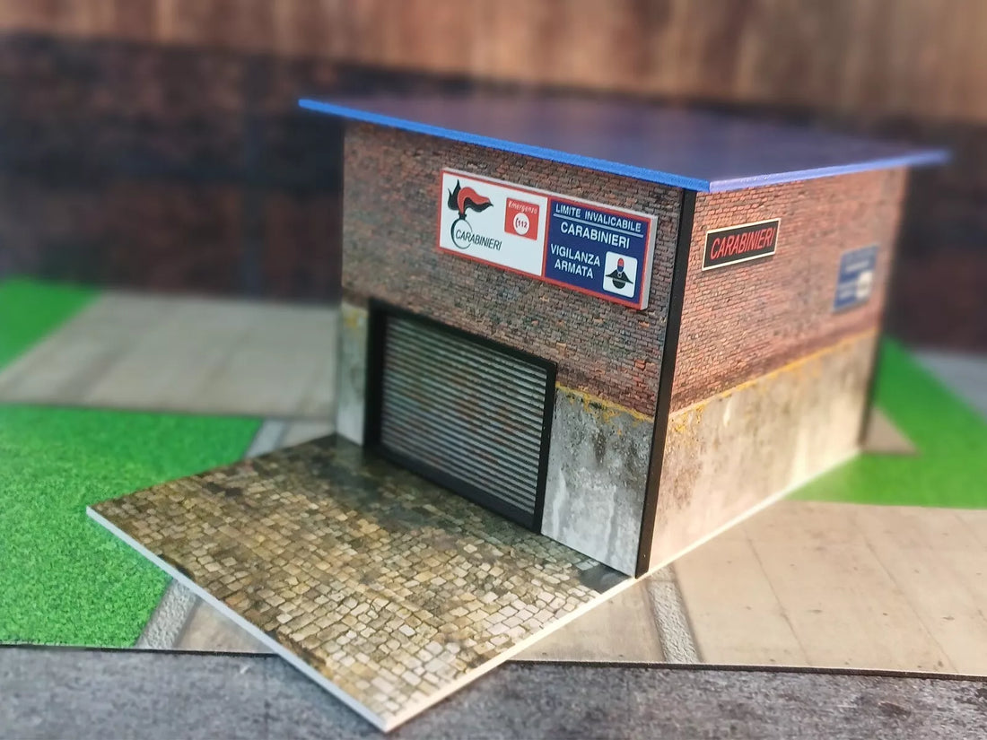 1:43 Scale Carabinieri Station - Model car garage building 