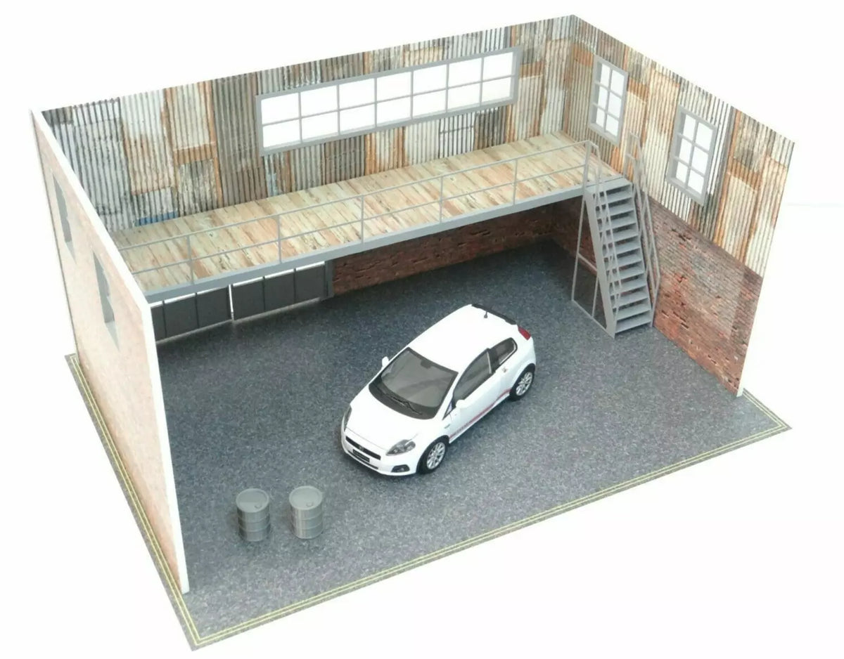 Showcase your model cars in style: 1:24 Scale Industrial Garage Scene ...