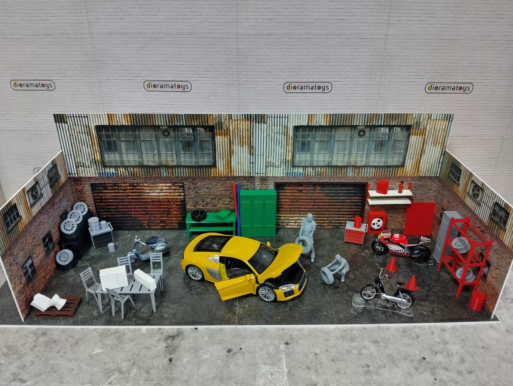 Bringing model car displays to life with realistic auto equipment sets