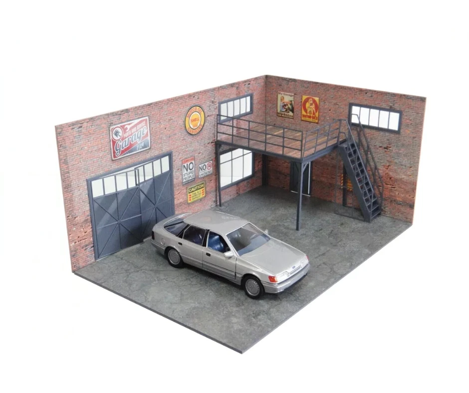 Two floor, brick garage /1:24/