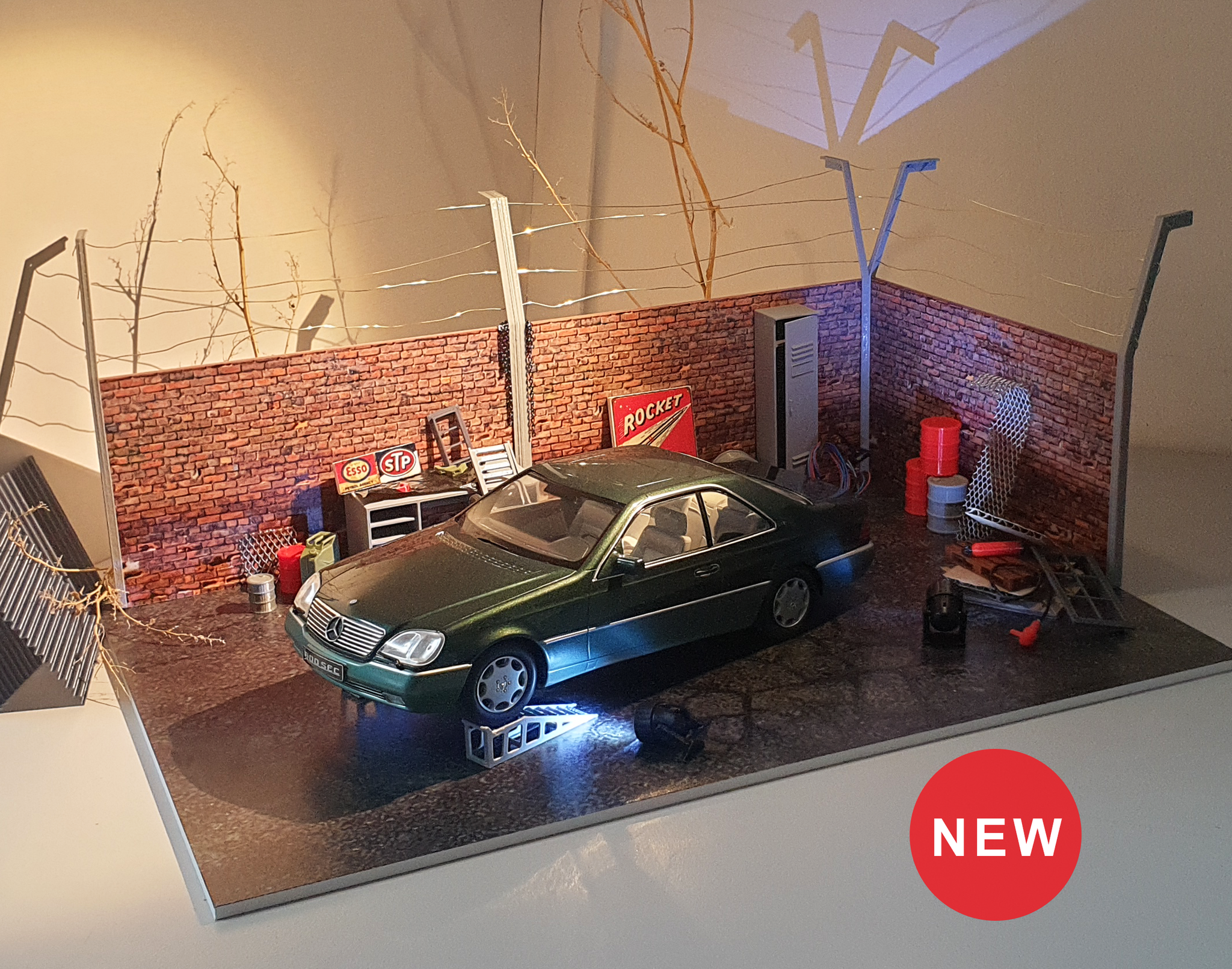 Garage De Stationnement Pour Voitures Miniatures à L'échelle 1/32 - Scène D'exposition Réaliste En PVC Pour Collection De Modèles Réduits - 3
