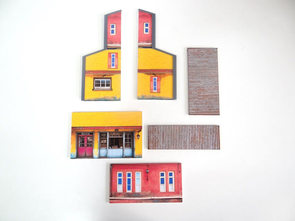 City environment miniature Diorama model Buildings 1/43 Desert scene Scale 1:43