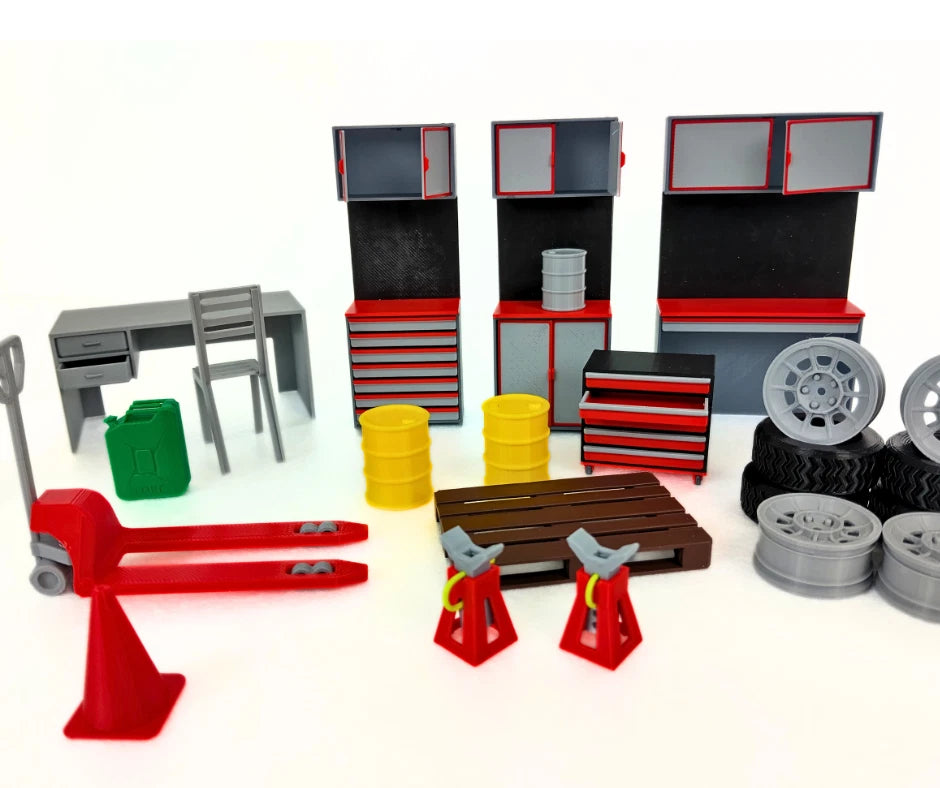 Auto Service Furniture & Tools 1:18 Scale Realistic Decoration Diorama Set 1/18