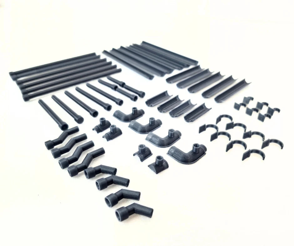 Miniature Diorama Gutters Set Scale 1:18 Model Making Supplies Accessories 1/18