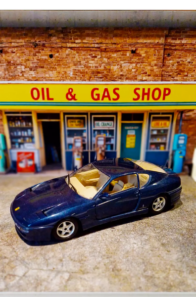 Gas & Oil Shop Die-cast cars display Scale 1:24 Diorama model kit Size 1/24