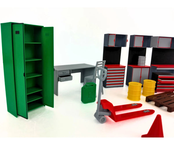 Auto Service Furniture & Tools 1:18 Scale Realistic Decoration Diorama Set 1/18