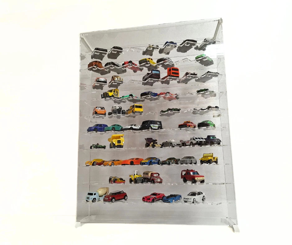 1:64 Scale Die-Cast Model Car Display Case / Vitrine – Clear Acrylic Multi-Level