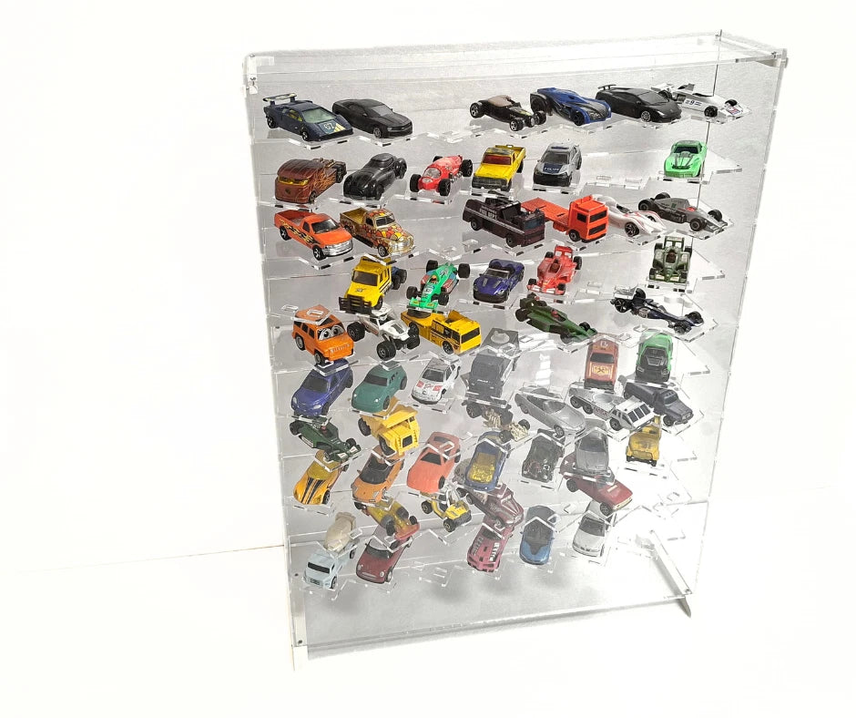 1:64 Scale Die-Cast Model Car Display Case / Vitrine – Clear Acrylic Multi-Level
