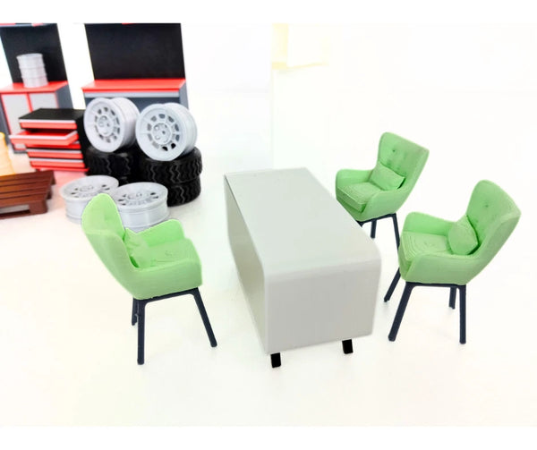 Auto Service Furniture & Tools 1:18 Scale Realistic Decoration Diorama Set 1/18