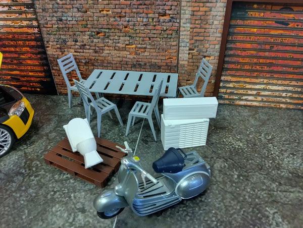 Auto garage equipment 1/18 scale Diorama parts