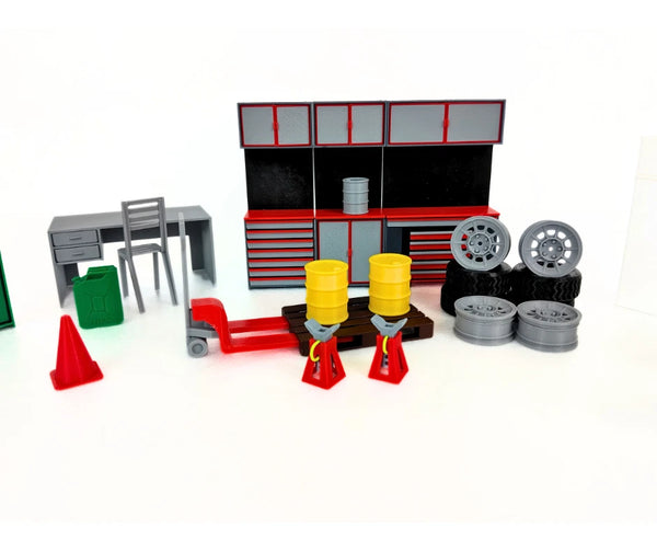 Auto Service Furniture & Tools 1:18 Scale Realistic Decoration Diorama Set 1/18