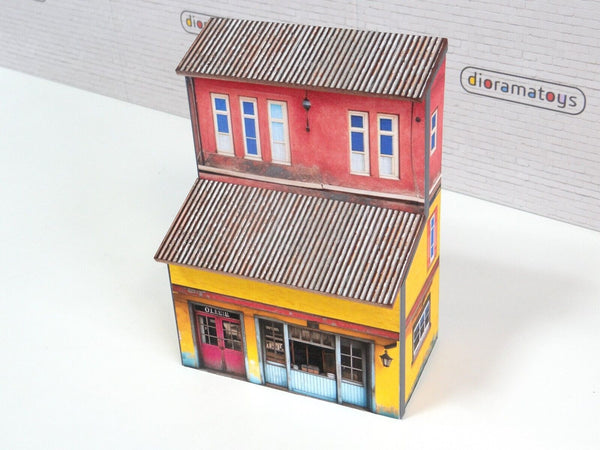 City environment miniature Diorama model Buildings 1/43 Urban scene Scale 1:43