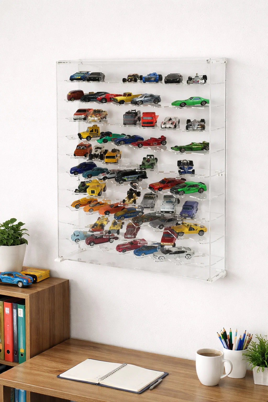 1:64 Scale Die-Cast Model Car Display Case / Vitrine – Clear Acrylic Multi-Level