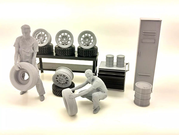 Auto garage equipment 1/18 scale Diorama parts