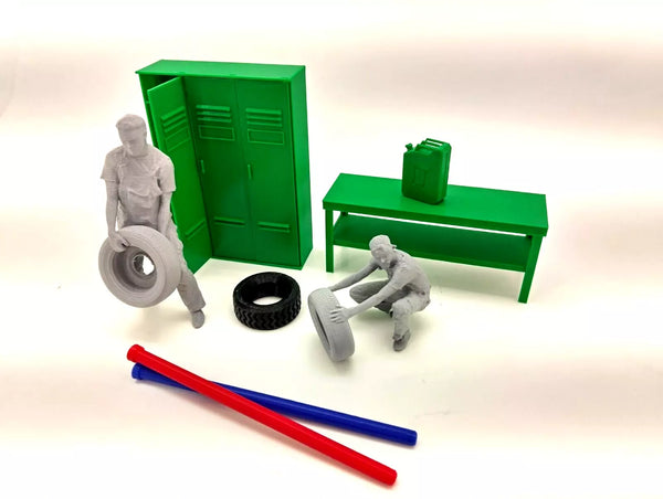 Auto garage equipment 1/18 scale Diorama parts