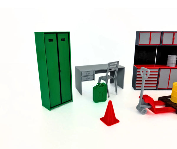 Auto Service Furniture & Tools 1:18 Scale Realistic Decoration Diorama Set 1/18