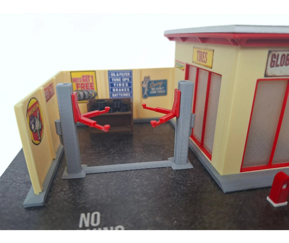 Wholesale Set of 10 – 1:64 Scale Tire Service Garage Diorama Kits
