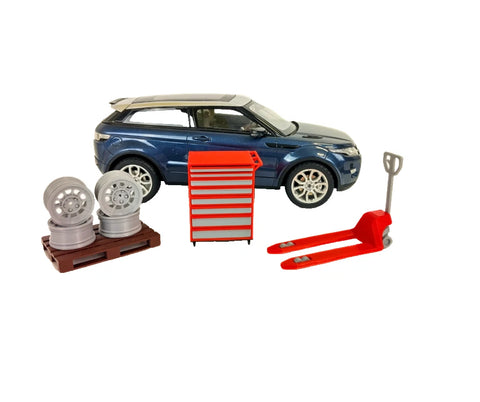 1:18 Scale Auto Service Equipment Set – Realistic Diorama Garage Accessories