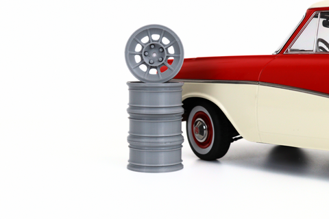 1:18 scale miniature car rims set for diorama displays
