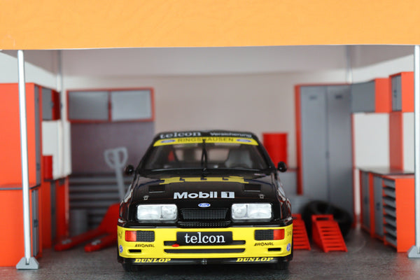 Modern garage storage units in 1:18 scale, perfect for diecast diorama scenes