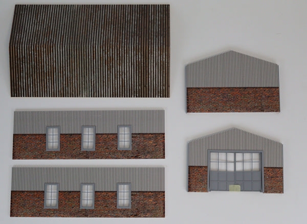 Detailed miniature garage with industrial hangar design for 1:24 model cars