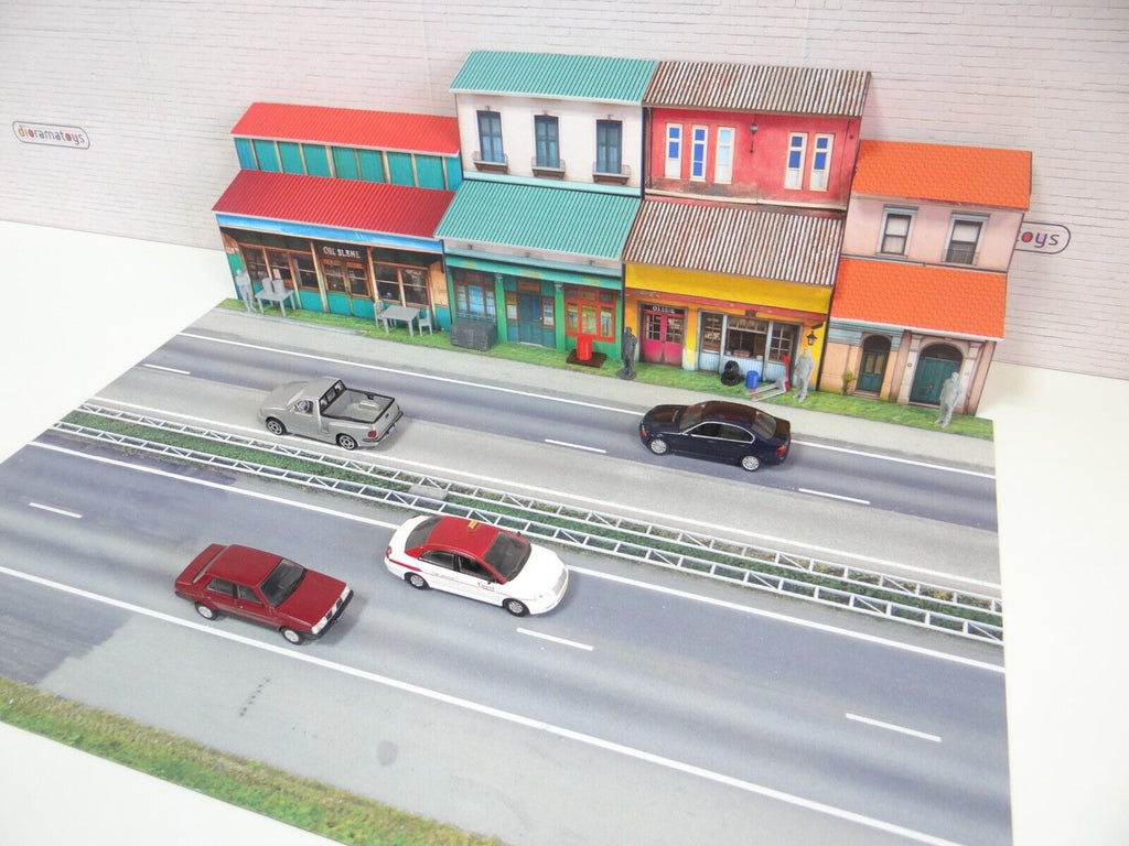 Urban buildings scene City environment miniatures Diorama Scale 1:43 H ...