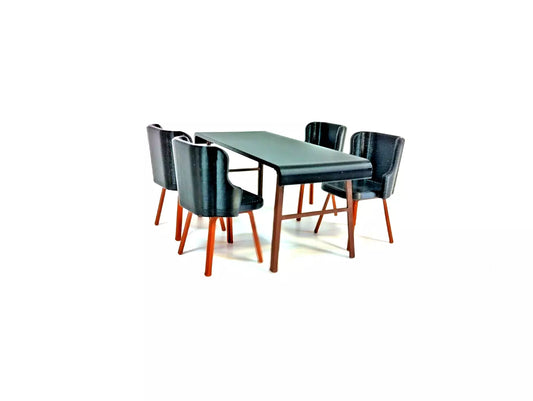 Kitchen furnishing 1:18 scale Diorama decor Dining Table & Chair Set 1/18 size